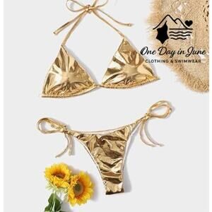 Charmleaks Triangle Tie Side Bikini Swimsuit Size 0XL